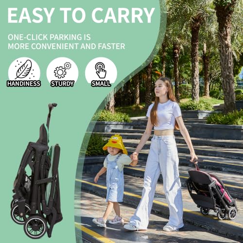Image of Cool Kids Superb Lightweight Travel Stroller, Compact One-Hand Fold Buggy | Need an airplane approved toddler stroller? Slide folded turtle pram like rolling luggage through airport security.