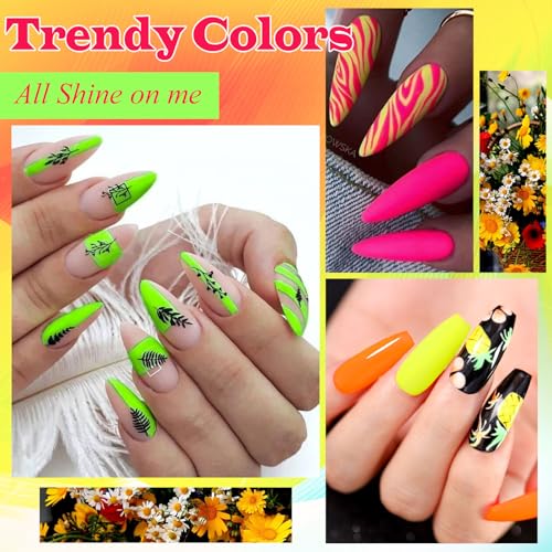 12 colores esmalte gel neón con brillo en la oscuridad miniatura 2