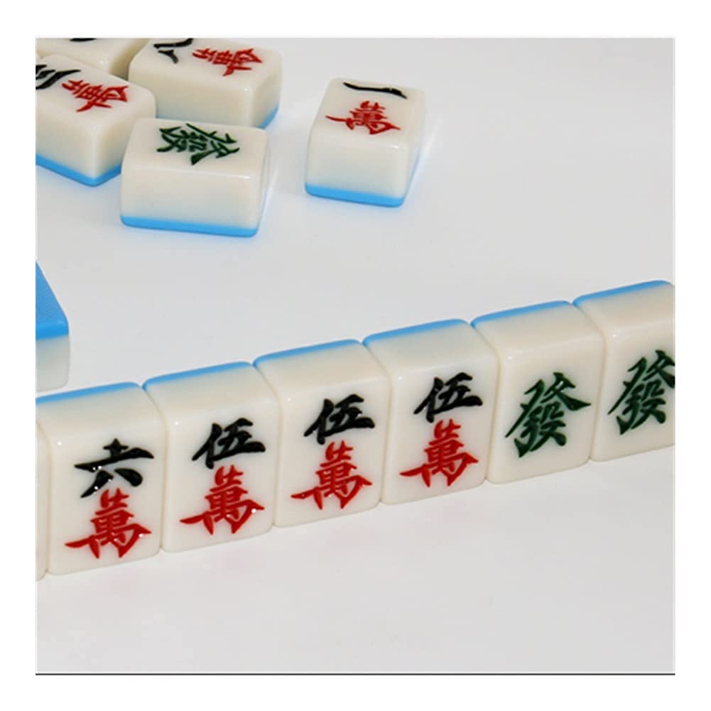Zestawy Mahjong Chiński chiński zestaw gier Mahjong z plastikowym pudełkiem, klasyczny, pełny rozmiar Kompletny zestaw Mahjongg do gry na imprezę domową Zestaw do zabawy w czasie zabawy Mah Jongg