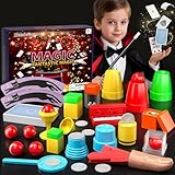 Magic Kit for Kids, 98 Magic Tricks Set for Kids with Magic Wand, Manual and Videos, Magic Set Toys Board Game Gifts for 6 7 8 9 10 11 12 Years Old Boys Girls Beginner Christmas Birthday Parties