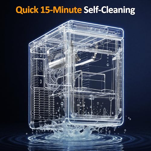 Máquina de hielo clara de encimera con cubos cuadrados 1.6 pulg. miniatura 5