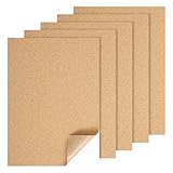 5 Stück Korkplatte Selbstklebend, 21x30 cm Rechteckig Korkplatten Selbstklebend 1 mm Pinnwand Kork DIY Rechteck Korkmatte für Wand Tischdekoration Untersetzer Foto und Bastelarbeiten