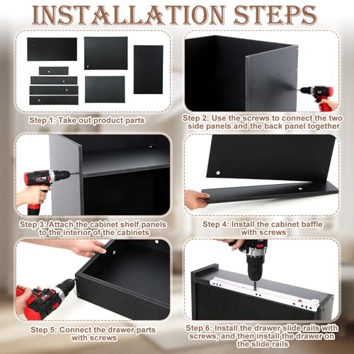 DoubleFill Suporte preto para caixa registradora, mesa de finalização de compra, balcão portátil, co