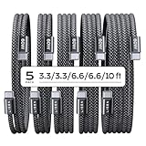 LISEN USB C & USB C ケーブル 急速充電【60W/5本】PD タイプc ケーブル (家族のデバイス、一セットでまかなう) CtoC 高耐久 48本ナイロン織り たいぷしー充電器 Type-c 複数デバイス、同時充電の自由へ iPhone 17 16 15 Pro Max Air Plus/Galaxy S25 24/ipad/Switchなど対応【1m+1m+2m+2m+3m】