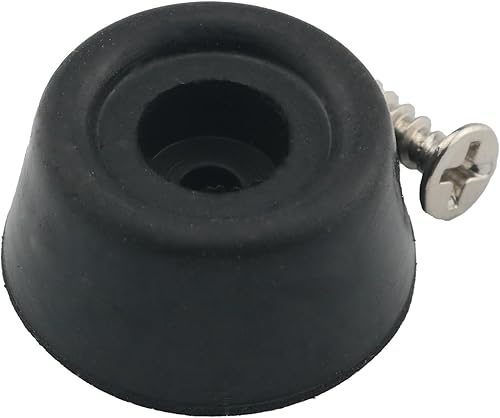 Miniatura 5 de 4 piezas de taco de piscina protector de tope con 4 tornillos 1.063 x 1.181 x 0.512 in de goma de fondo plano para taco de piscina parachoques de