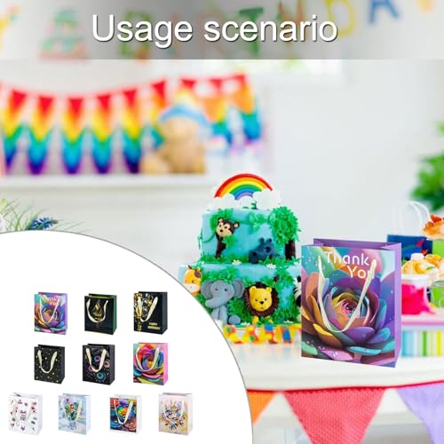 Sacs à dragées élégants en papier rigide et poignées pour invités