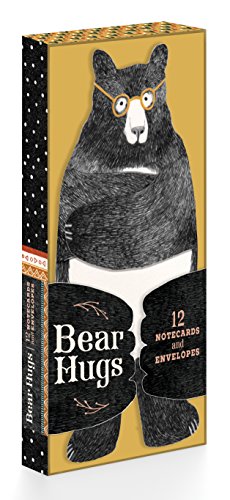 Bear Hugs: 12 Notecards and Envelopes (Unique Bear Themed Greeting Cards for Friends and Family, Cute Animal Illustrated Stationery)
