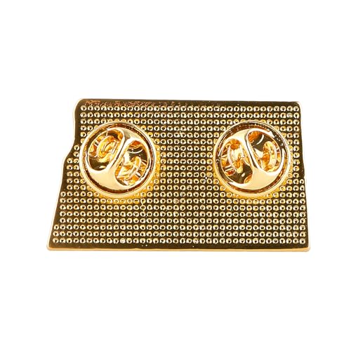 Image of State Shaped Map Lapel Metal Pin Enamel Brooch Keepsake Beautifully Designed for Backpack Hat