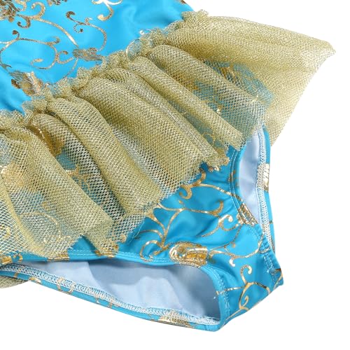 Image of Girls One Piece Swimsuit Colorful Mermaid Bathing Suits Cute Kids Princess Beach Swimwear 2-10 Years