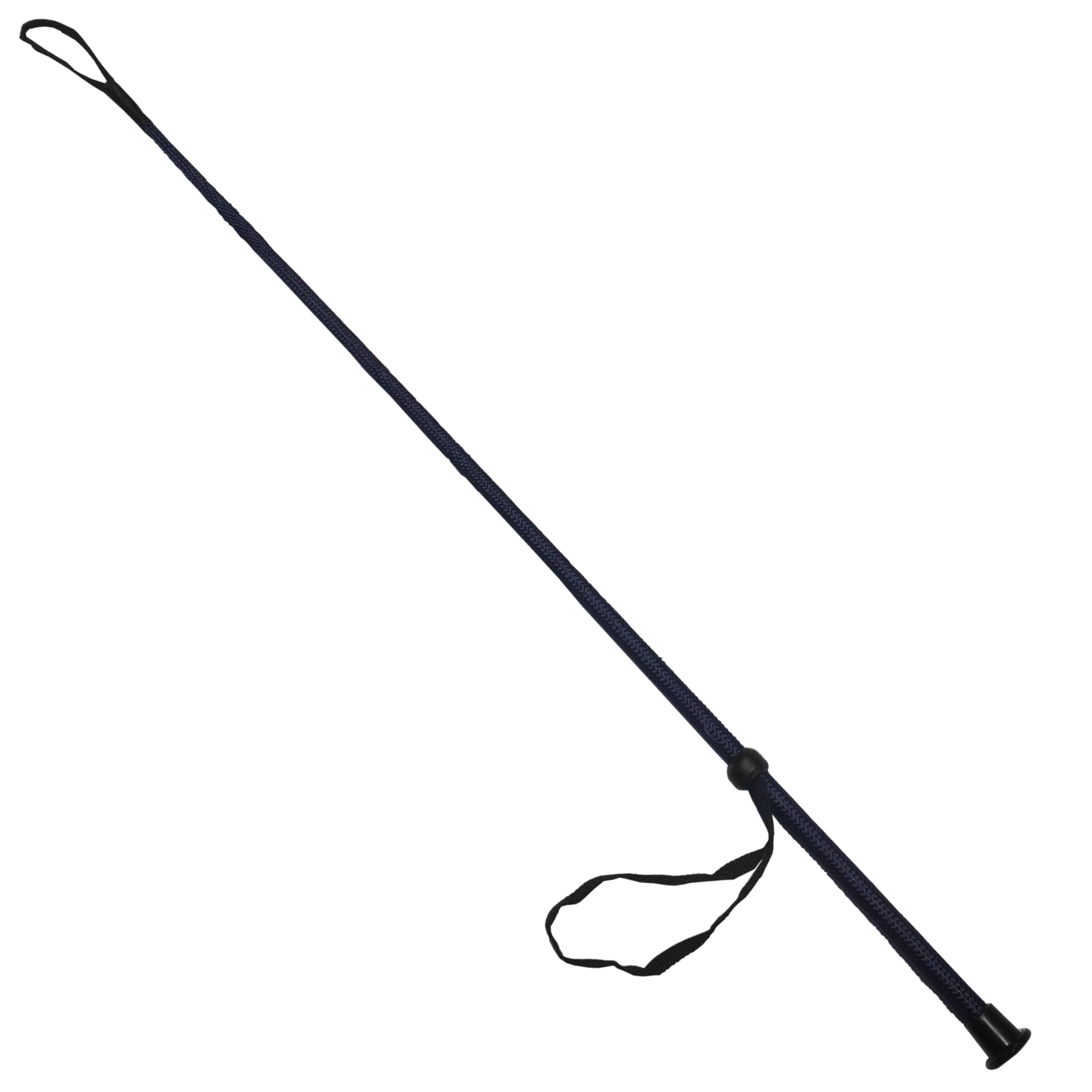 KetoBarrow Horse Riding Crop Equestrian Crop Nylon 65cm with Wrist Strap - Navy Blue