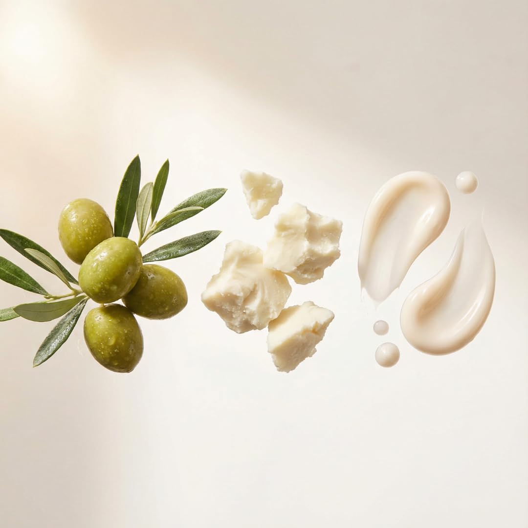 Körperbutter mit Olivenöl & Shea Butter | 300ml | Body Butter für trockene Haut | 48h Feuchtigkeit | nicht fettend | Made in Europe | 5er Set