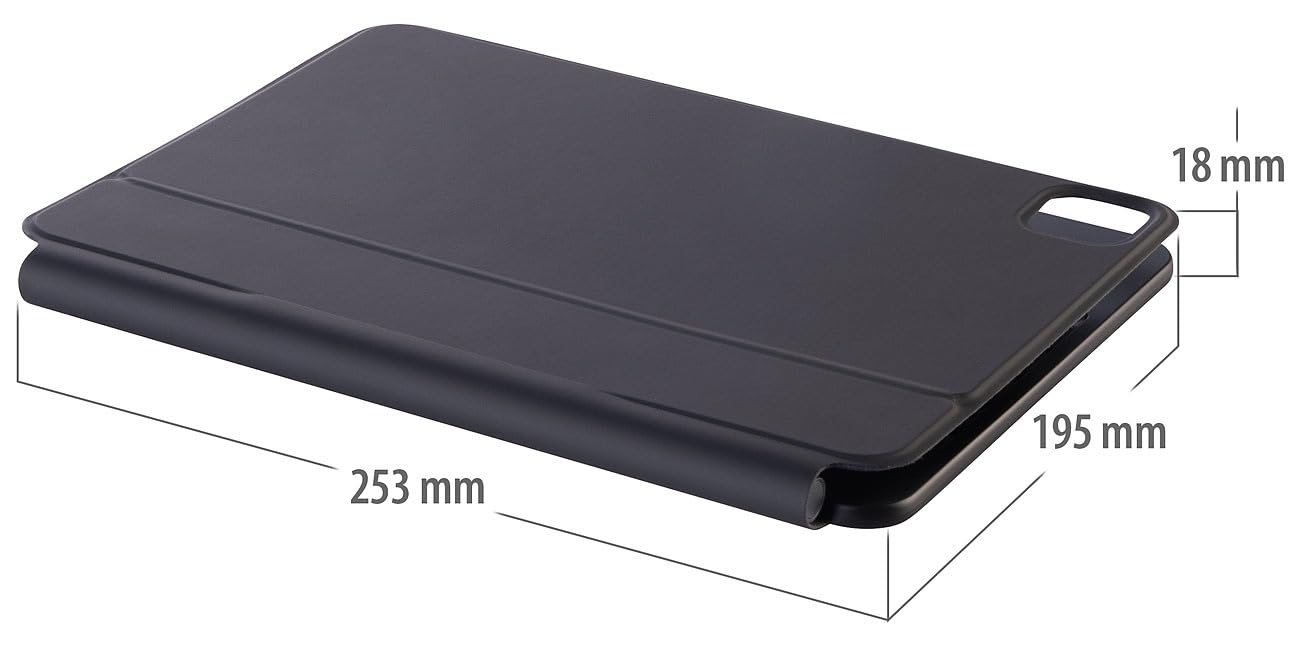 Custodia magnetica con tastiera Bluetooth per iPad Pro 11 M4 2024, QWERTZ, trackpad, retroilluminata, nero