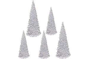 Toyvian 5pcs Tabletop LED Christmas Tree Mini Light Up Xmas Tree