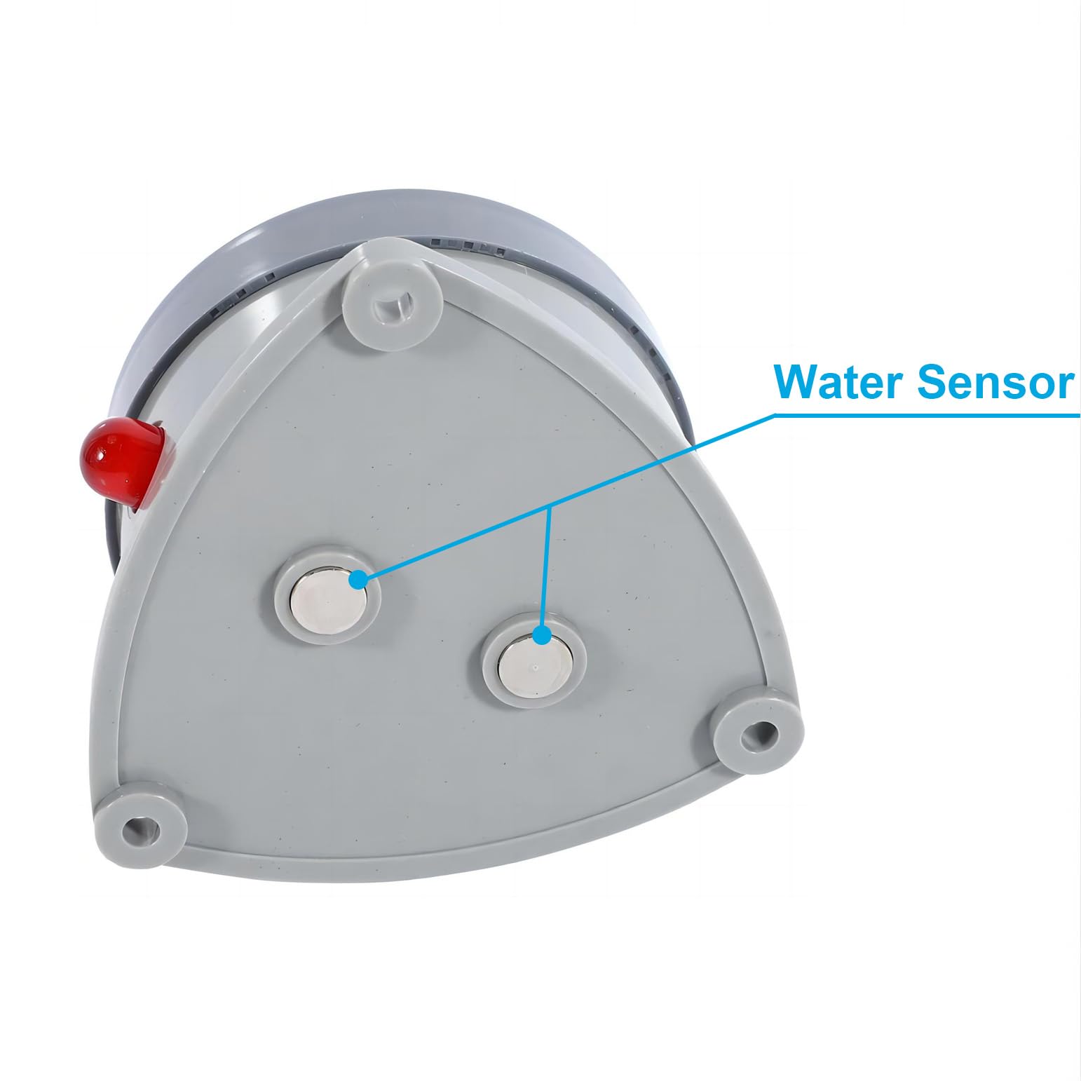 Mengshen Rivelatore di perdite d'acqua 4 Pack, allarme di inondazione del sensore dell'acqua di 120dB senza fili impermeabile forte audio luce avvisi per la casa cucina seminterrato (batteria inclusa)