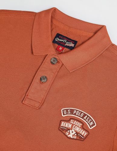 Image of U.S. Polo ASSN. Solid Slim Fit Polo T Shirts for Men - 100% Cotton, Half Sleeves Mens Tshirt
