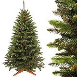 SMEREKA® Sapin de Noël Artificiel 180 cm - Branches Réalistes et Denses | Moulées par Injection/PVC, Pieds en Bois Naturel | Fabriqué en UE - Arbre de Noël Réaliste Christmas Tree