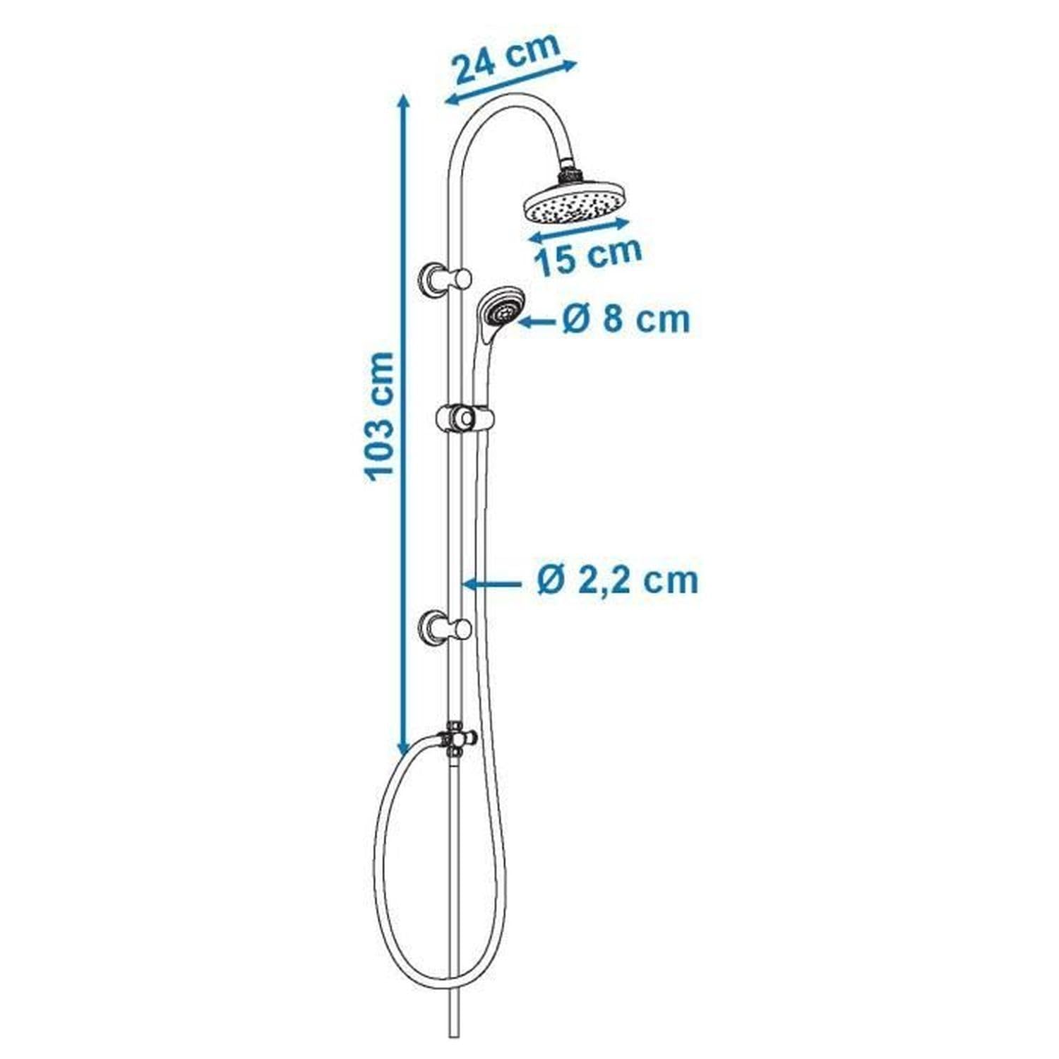 ROUSSEAU Kit colonne de douche Sonora 2 Chrome