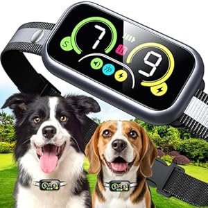 Bark Collar, Dog Bark Collar for Large Medium Small Dogs, Smart Barking Collar, Effective Anti Bark Collars for Dogs, Automatic Bark Collar with Adjustable Beep Vibration Shock Modes & 7 Sensitivity
