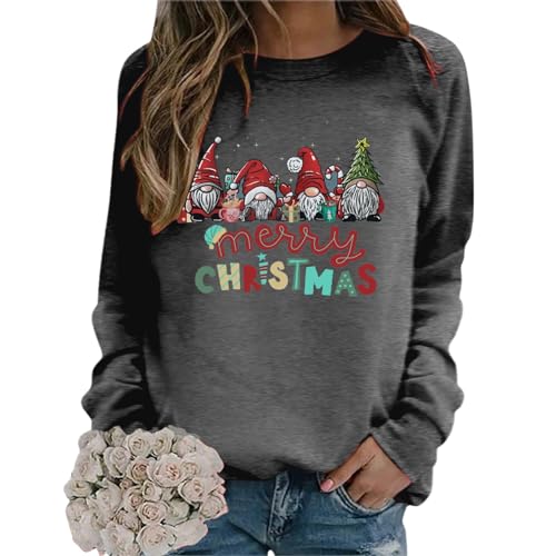 Christmas Sweater Damen Große Größen Weihnachtsshirt...