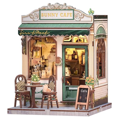 CUTEBEE Book Nook Kit - DIY Miniature House Dollhouse Kit for Adult and Teens, Booknook Bookshelf...