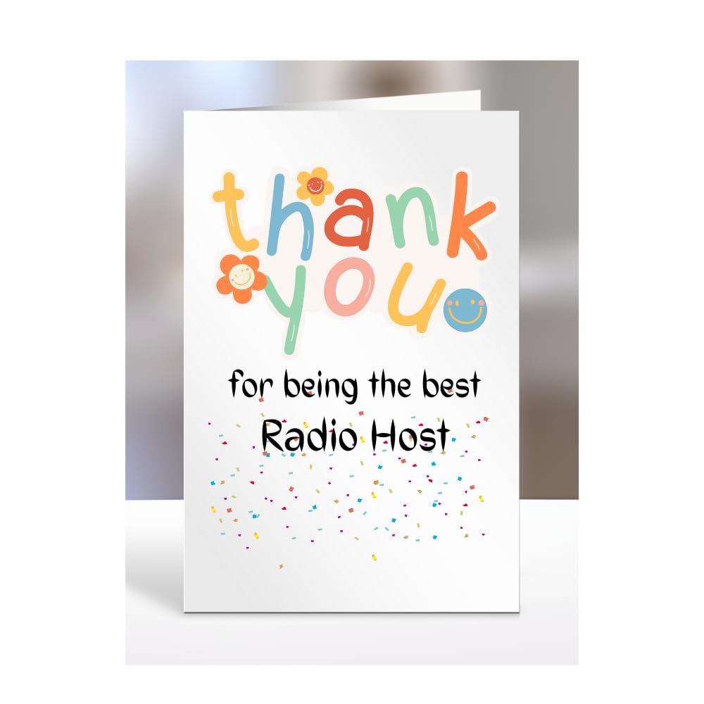Thank you card for Radio Host, men, women, him, her, colleague, boss, manager, supervisor, friend, gifts, presents for christmas, A5-212b_254