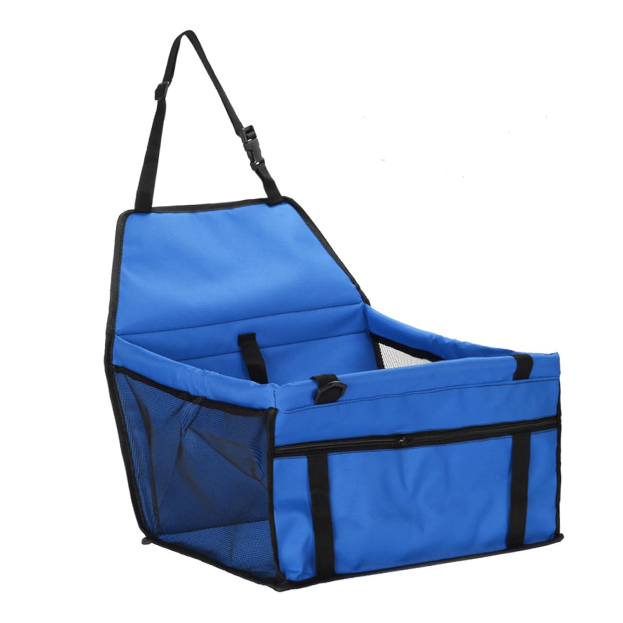 BESTonZON Bolsa de Transporte para Perros Azul Ajustable para Coche Portátil y Fácil de Lavar Asiento Seguro para Mascotas Pequeñas y Medianas