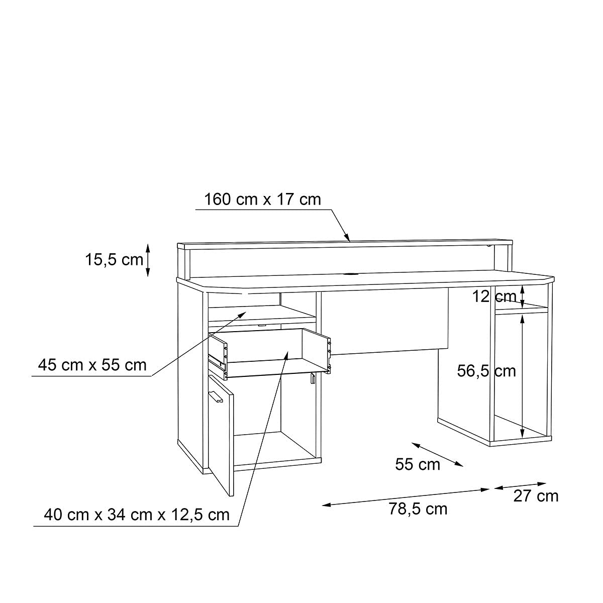 Buy RestRelax Warrior Gaming Desk UK's 1 Gaming Desk With LED Lights