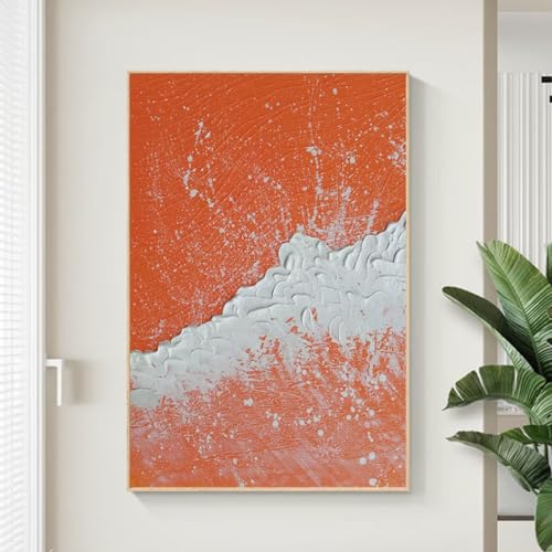 Peintures à l'huile peintes à la main sur toile de lin, relief de vagues 3D haut de gamme
