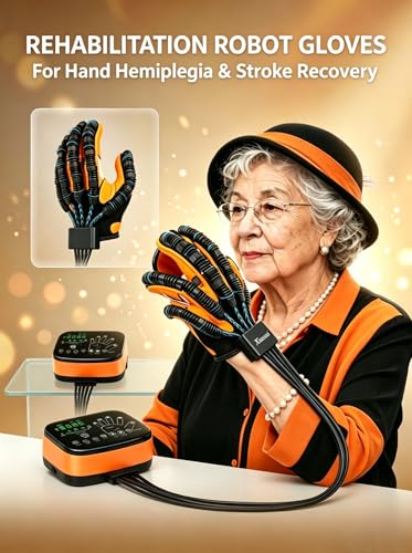 Image of 9th Gen Hand Rehabilitation Robot Gloves for Stroke Recovery, Home Physical Therapy for Hand Weakness & Hemiplegia, Finger Exerciser with 4 Modes Mirror Training & 5 Independent Air Valves