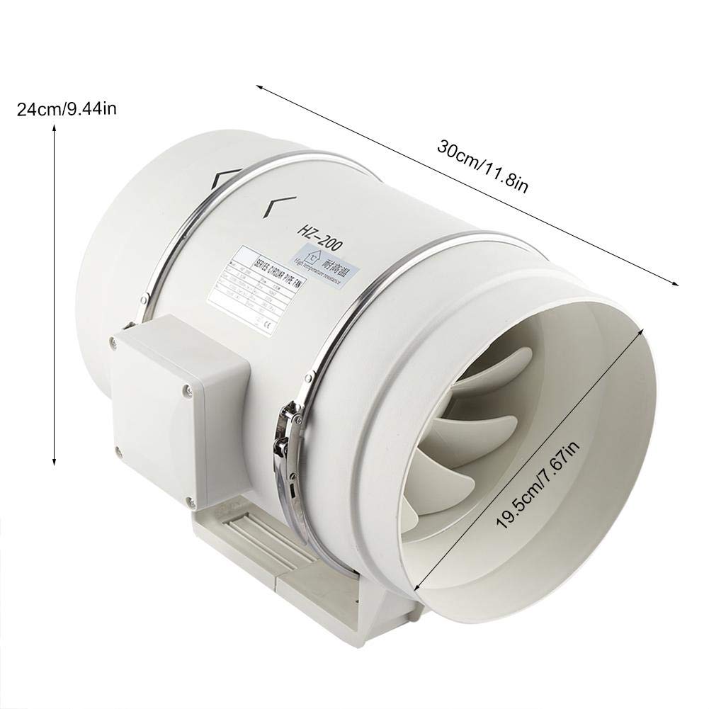 Ejoyous Ventilador de Tubería de 100 mm, 540 m³/h Flujo Mixto, Ventilador de Tubería con de Salida de Aire Potente para Ventilación de Viviendas, Enchufe Europeo de 220 V (6 pulgadas)