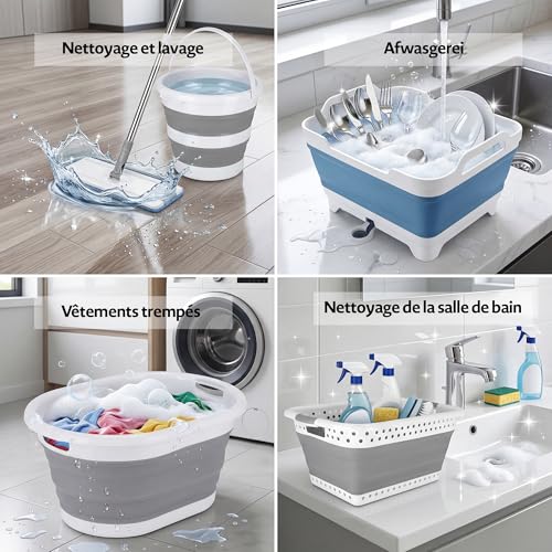 Bac de rangement pliable 24 litres pour optimiser les petits espaces