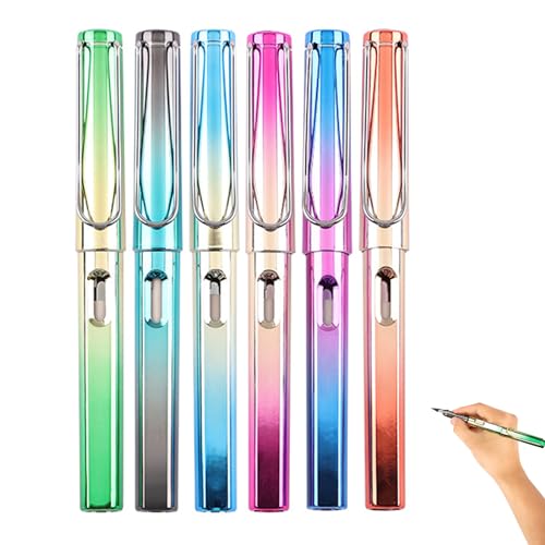 Gruvox 6Pcs Eternal Infinity Pencil - Endless Writing Drawing Sketching for Kids Reusable Inkless Personalised for Students - Home Office School Supplies