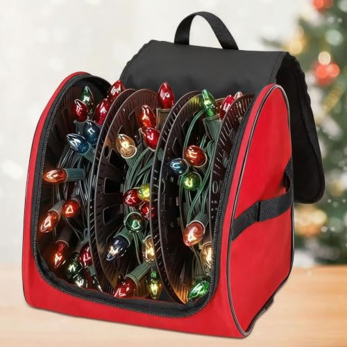 Organizador portátil Oxford 600D de gran capacidad para guardar adornos de Navidad 4