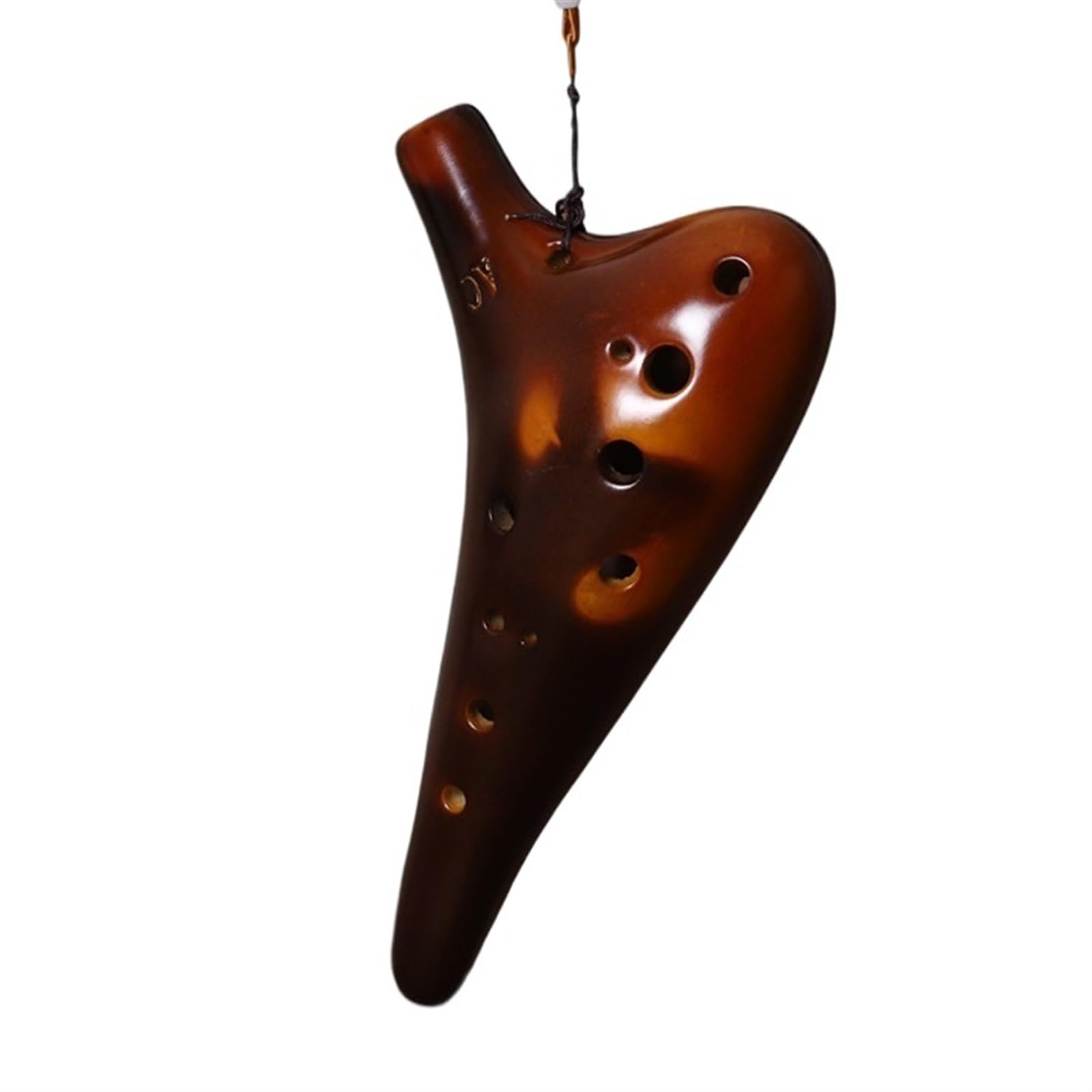 Ocarina principianti Strumento Musicale Ocarina A Dodici Fori Giallo Ambra Con Chiave In Do Contralto Strumento Musicale Ocarina In Do