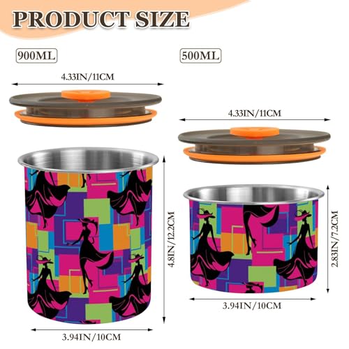 Contenedor de café hermético acero inoxidable 900ml miniatura 2