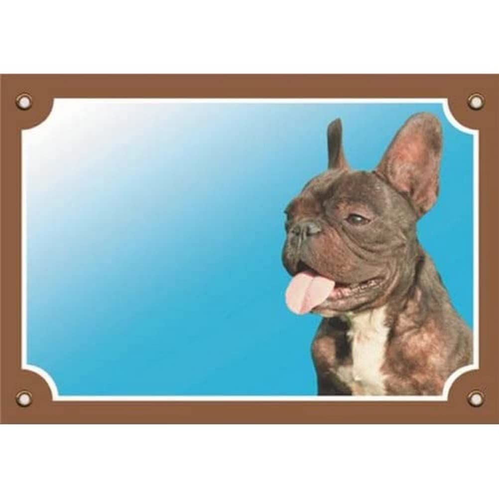 Nobby French Bulldog Warning Sign Yellow 12 x 3.5 cm