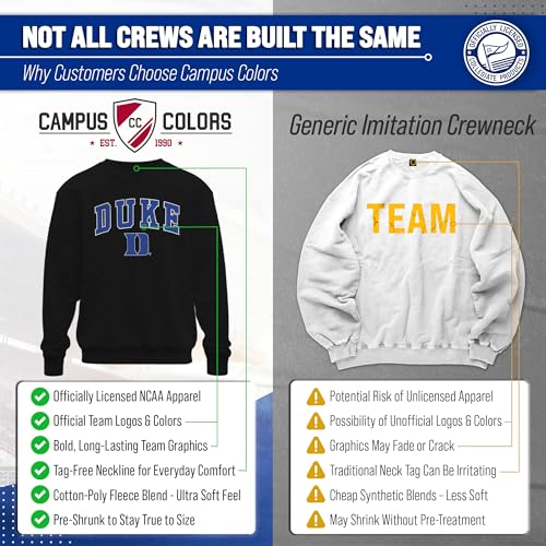 Image of NCAA College Sweatshirt Fleece Crewneck Pullover for Men and Women | Officially licensed NCAA college gameday crewneck pullover - 9 oz fleece lined sweatshirt with arch and logo design