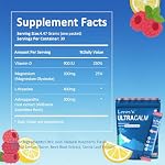 UltraCalm Paquets de boisson Super Cortisol, sans sucre, avec vitamine D, les électrolytes à la limonade framboise, 30 Bâtons