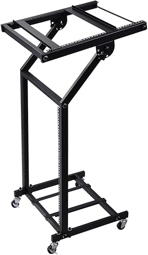 AW, soporte ajustable con ruedas para mezcladora de DJ, equipo de música de estudio, para fiestas, 12U