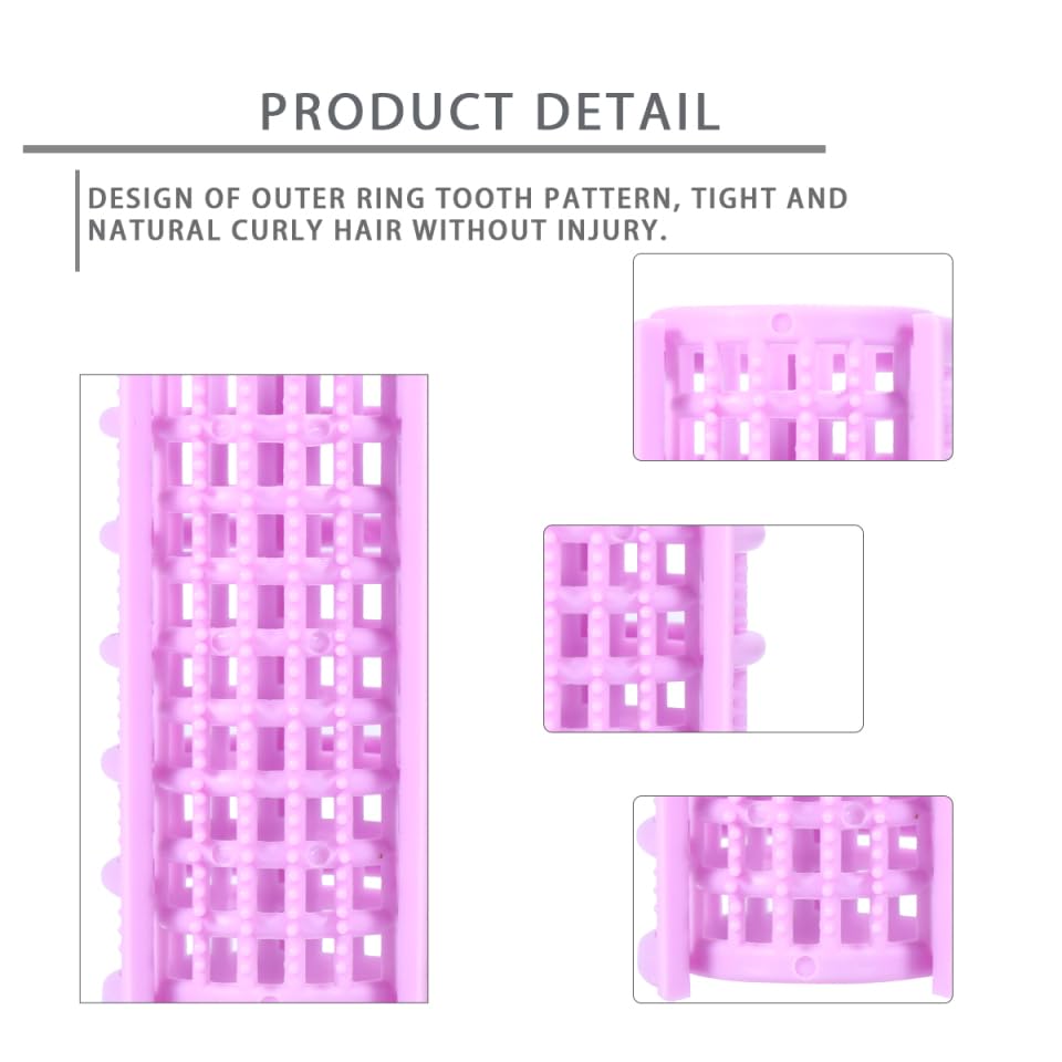 Beaupretty 20 Pcs Self Grip Plastic Hair Rollers - No Heat Curlers for Voluminous Hairstyles