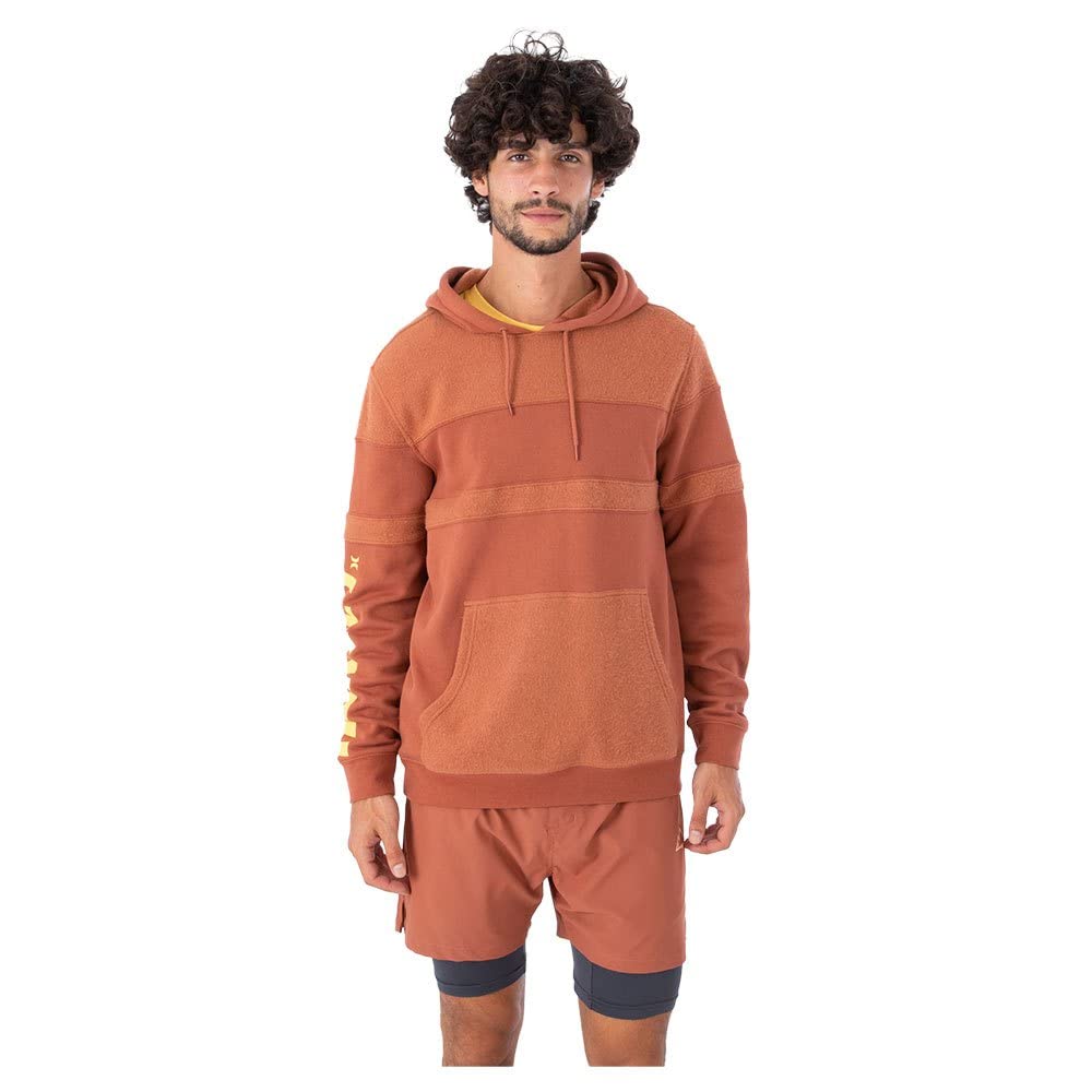 Hurley Men's Highroads Summer Fleece Po Pullover Sweater, Zion Rust, XL