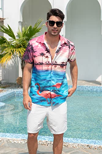 IDGREATIM T-Shirt da Uomo grafiche in 3D con