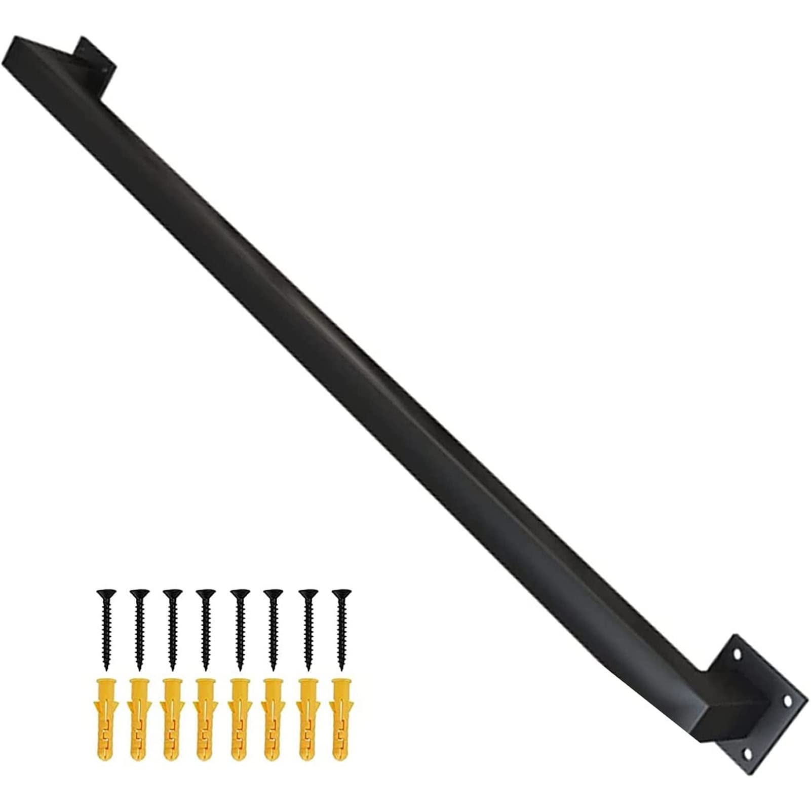 Rampe d'escalier pour loft intérieur et extérieur en métal noir 20ft