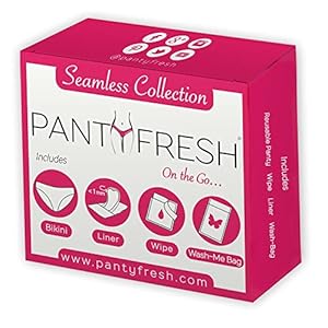 Emergency Panties Kit Includes 4 Items Seamless Underwear Pantyliner Feminine Fresh Wipe Great for On-The-Go Travel Toiletries Period Kit Incontinence