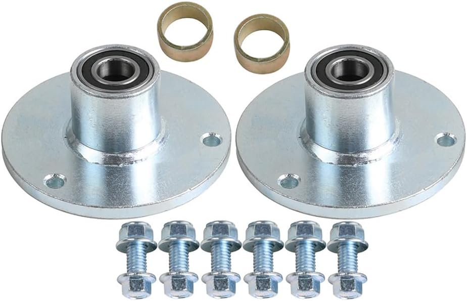 2pcs Go Kart Front Axle Wheel Hubs 3 Stud Flange with Bolts for 6inch Wheel ATV UTV Golf Cart Buggy Quad Moped Lawn Mower Drift Trike Tricycle 4 Wheeler Scooter Offroad Motorcycle Mobility 110cc-150cc