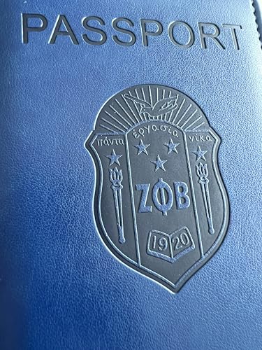 Blue Zeta 1920 Phi Beta Passport Cover Holder Faux Vegan Leather4