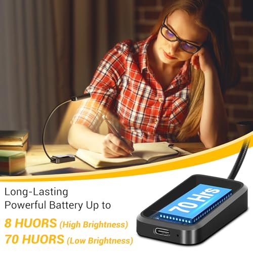 Rechargeable Book Light 2-Pack: 3-Color, Dimmable Clip-On LED for Kids and Book Lovers