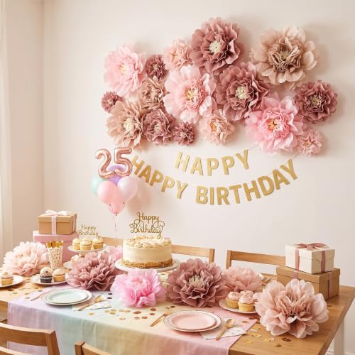 Image of Cholemy 24 Pcs Tissue Paper Flowers