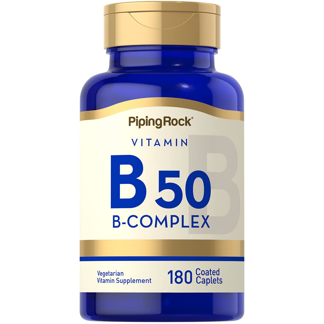 Piping Rock Vitamin B50 Complex | 180 Caplets | Vegetarian