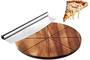 Hans Grill Pizza Cutter and Round Serving Board Gift Set